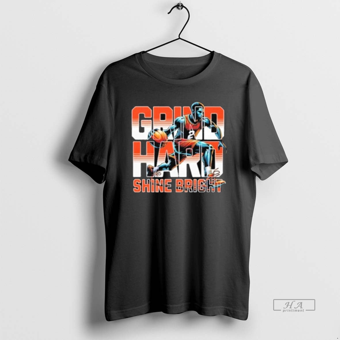 Trendy Grind Hard Shine Bright Basketball Hoodie Unique Merch