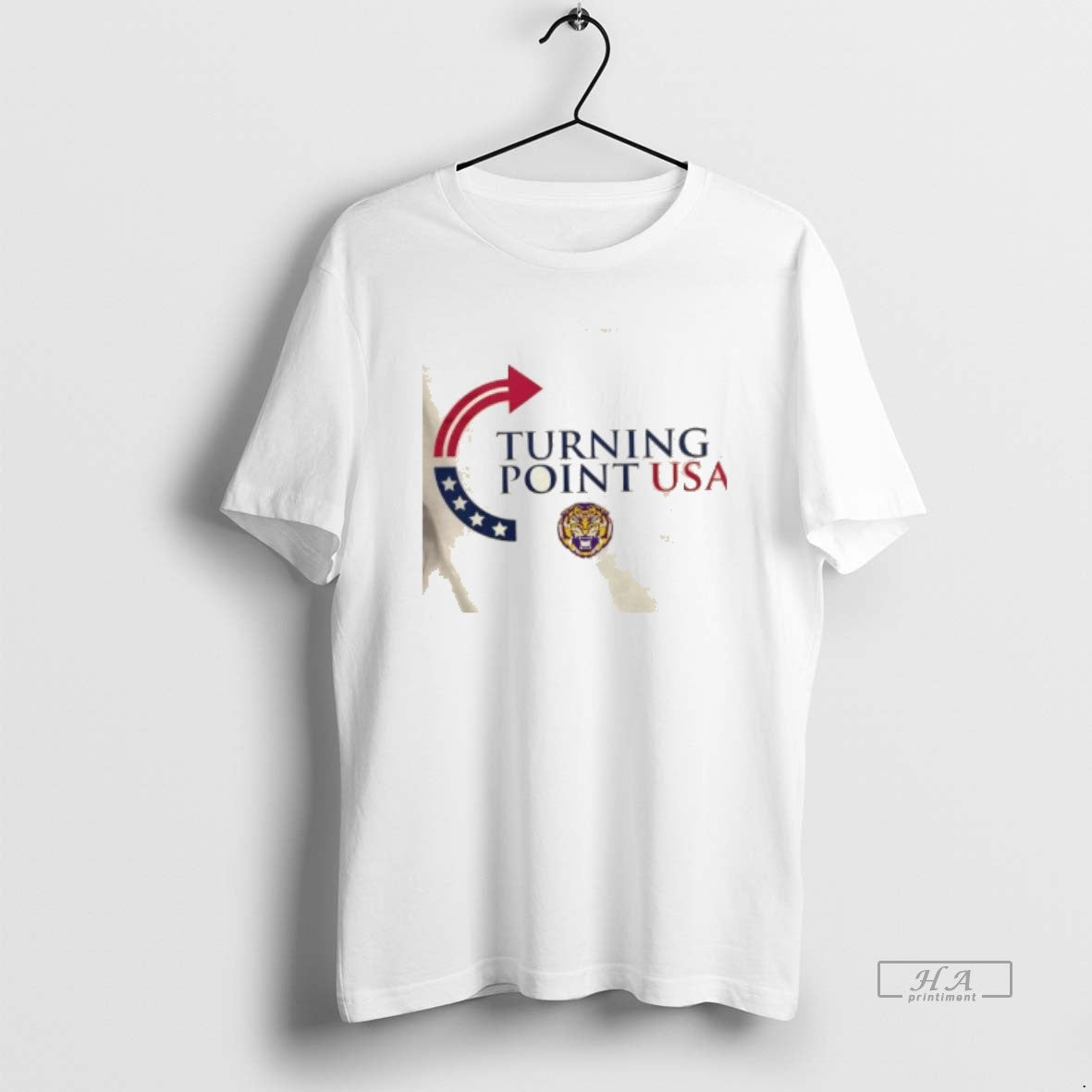 Turning Point Usa Charlie Kirk X Lsu Tigers 2 Sided Shirt Retro