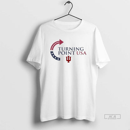 Turning Point Usa X Indiana Hoosiers Football Logo Hoodie Stylish