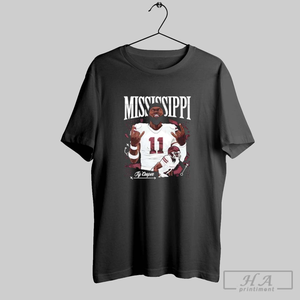 Ty Cooper Horns Up Mississippi State Long Sleeve Elegant Collection