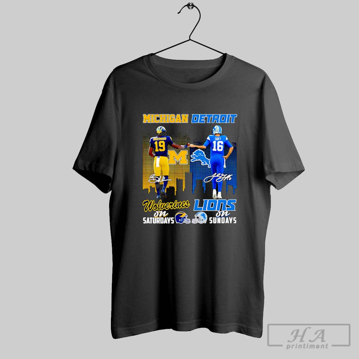 Underwood And Goff Michigan Wolverines Saturdays Detroit Lions