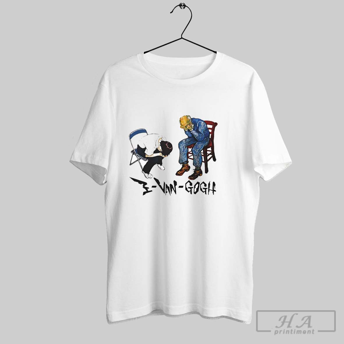 Van Gogh And Ikari Shinji Evangogh Tank Top Designer Collection
