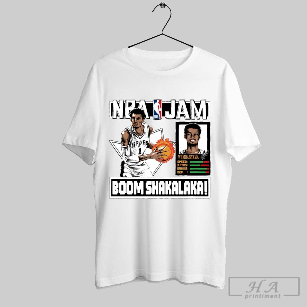 Victor Wembanyama Nba Jam Boom Shakalaka Spurs Tank Top Authentic Look