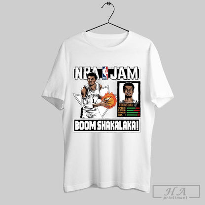 Victor Wembanyama Nba Jam Boom Shakalaka Spurs Tank Top Authentic Look