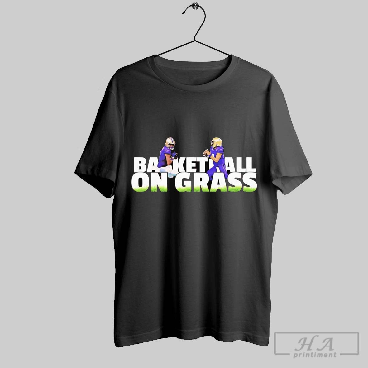 Washington Huskies Basketball Grass Tee Elegant Outfit