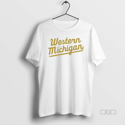 Western Michigan Throwback Script Hoodie Trendy Design