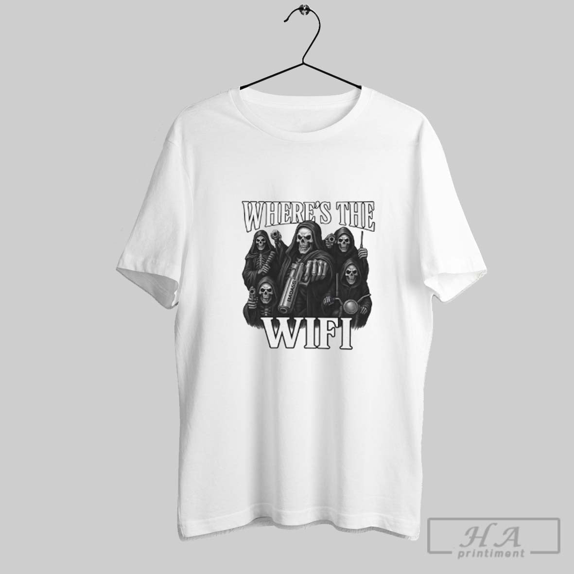 Wheres Wifi Death Gun Meme Sweatshirt Premium Style