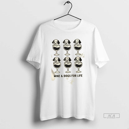 Wine And Woofs Dogs Life TShirt Elegant Gift