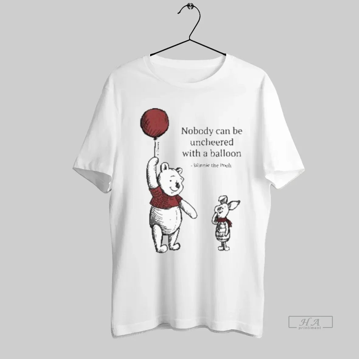 Winnie Pooh And Piglet Nobody Can Be Uncheered Balloon Shirt Elegant