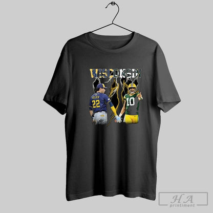 Wisconsin City Sports Players Yelich And Love Signatures 2025 TShirt