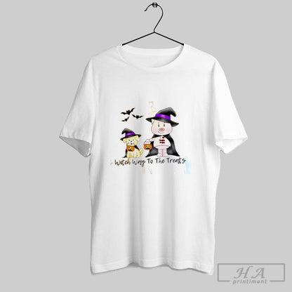 Witch Way To Treats Dash And Bakon Halloween Tank Top Trendy Style
