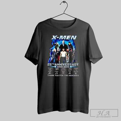 X 25Th Anniversary 2000 2025 Characters Hoodie Modern Art