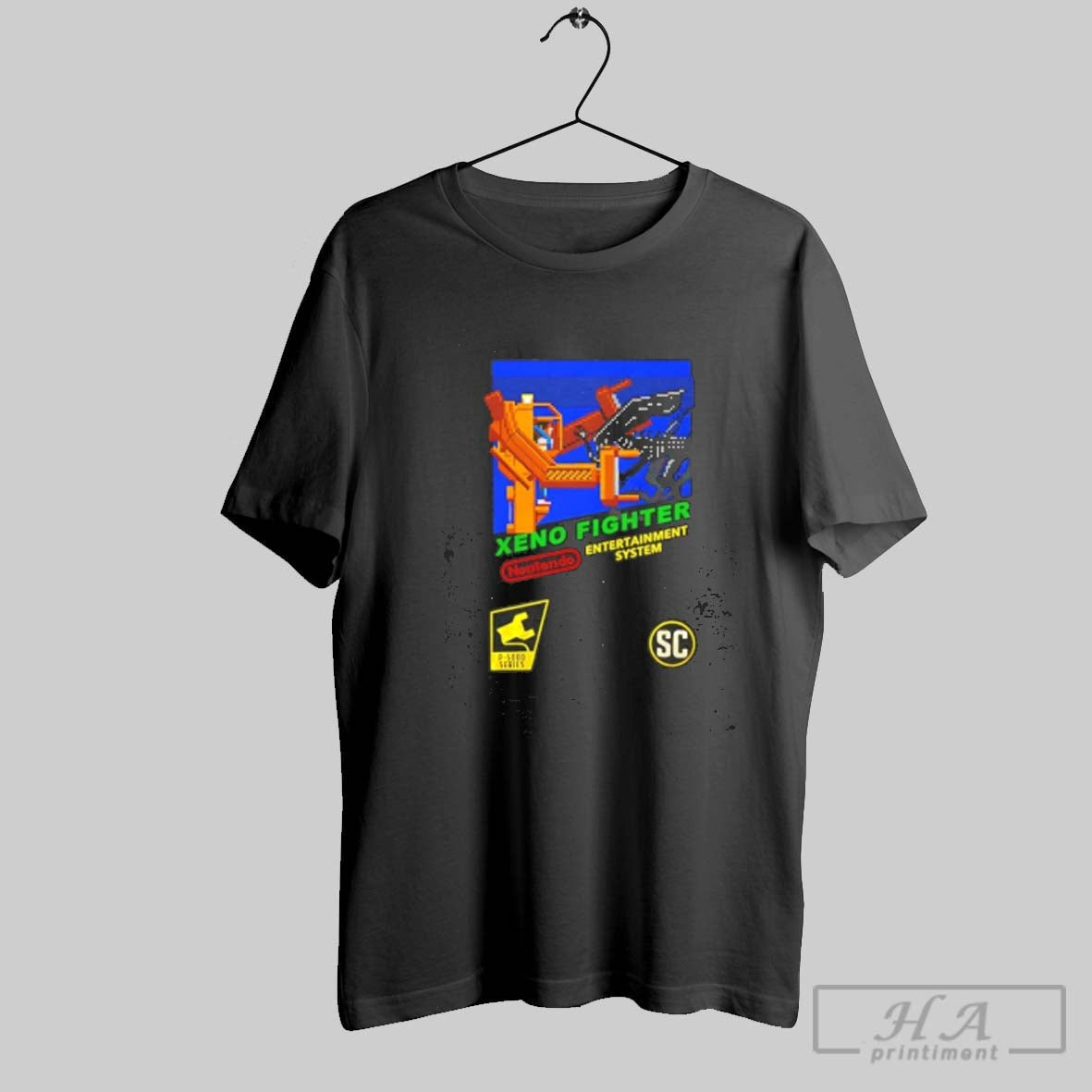 Xeno Fighter Entertainment System TShirt Retro Outfit