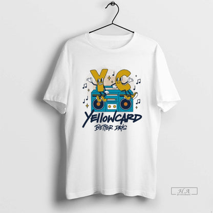 Yellowcard Better Days Buddies TShirt Classic Fashion