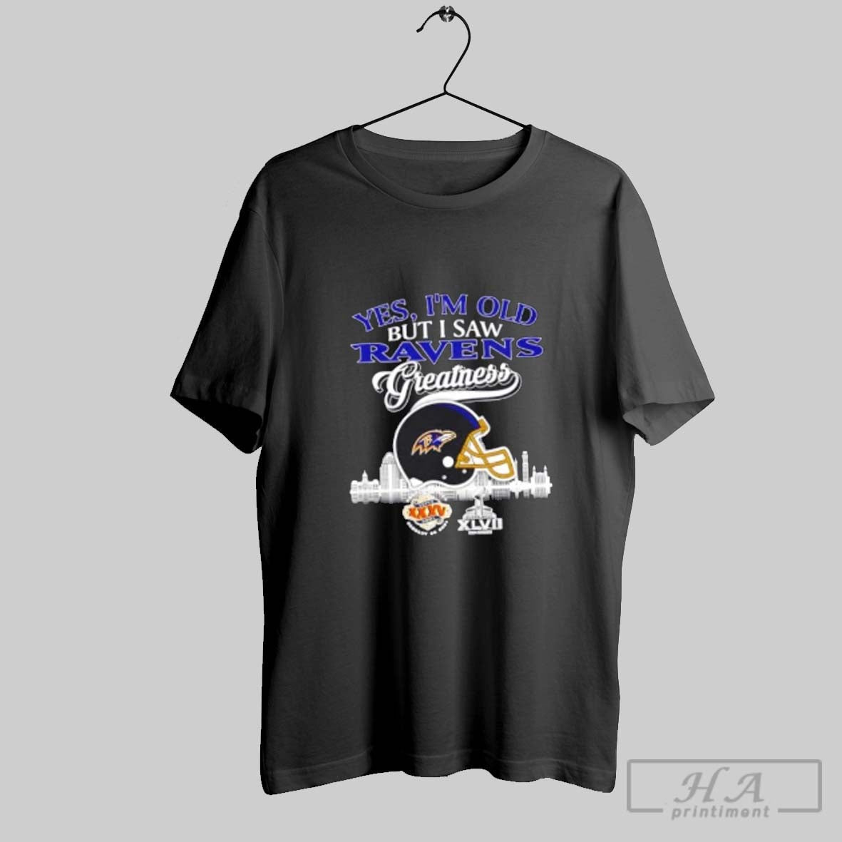 Yes Im Old But I Saw Baltimore Ravens Greatness Football Helmet Tee