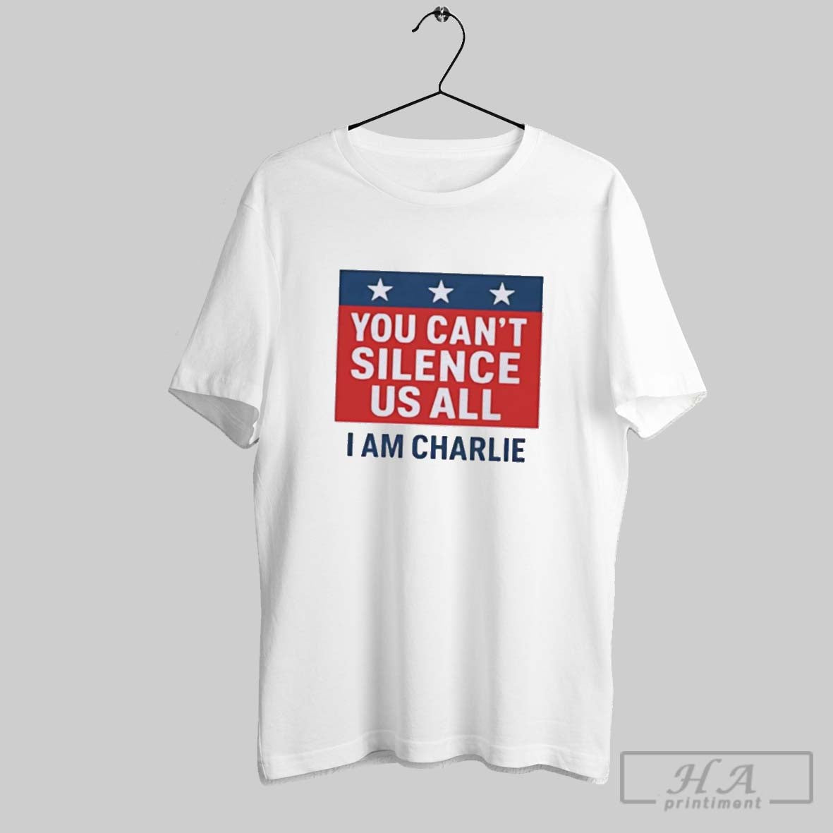 You Cant Silence Us All I Am Charlie Tee Designer Collection