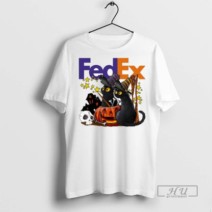 Officials 2025 Fedex Logo Cats Witch Halloween T Shirts Tee Trendy