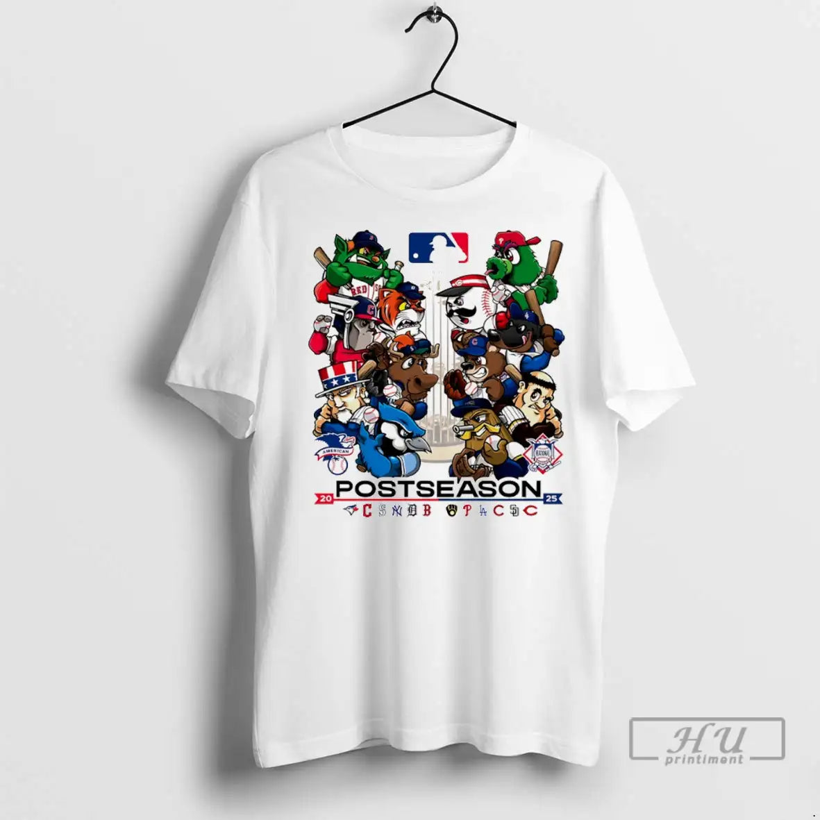 Officials 2025 Mlb Postseason Mascot T Shirts Tee Stylish Apparel