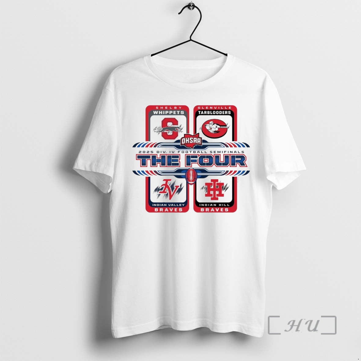 Officials 2025 Ohsaa Football D4 Four Teams Tee Designer Collection