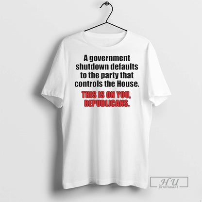 Officials Government Shutdown Defaults To Party That Controls House