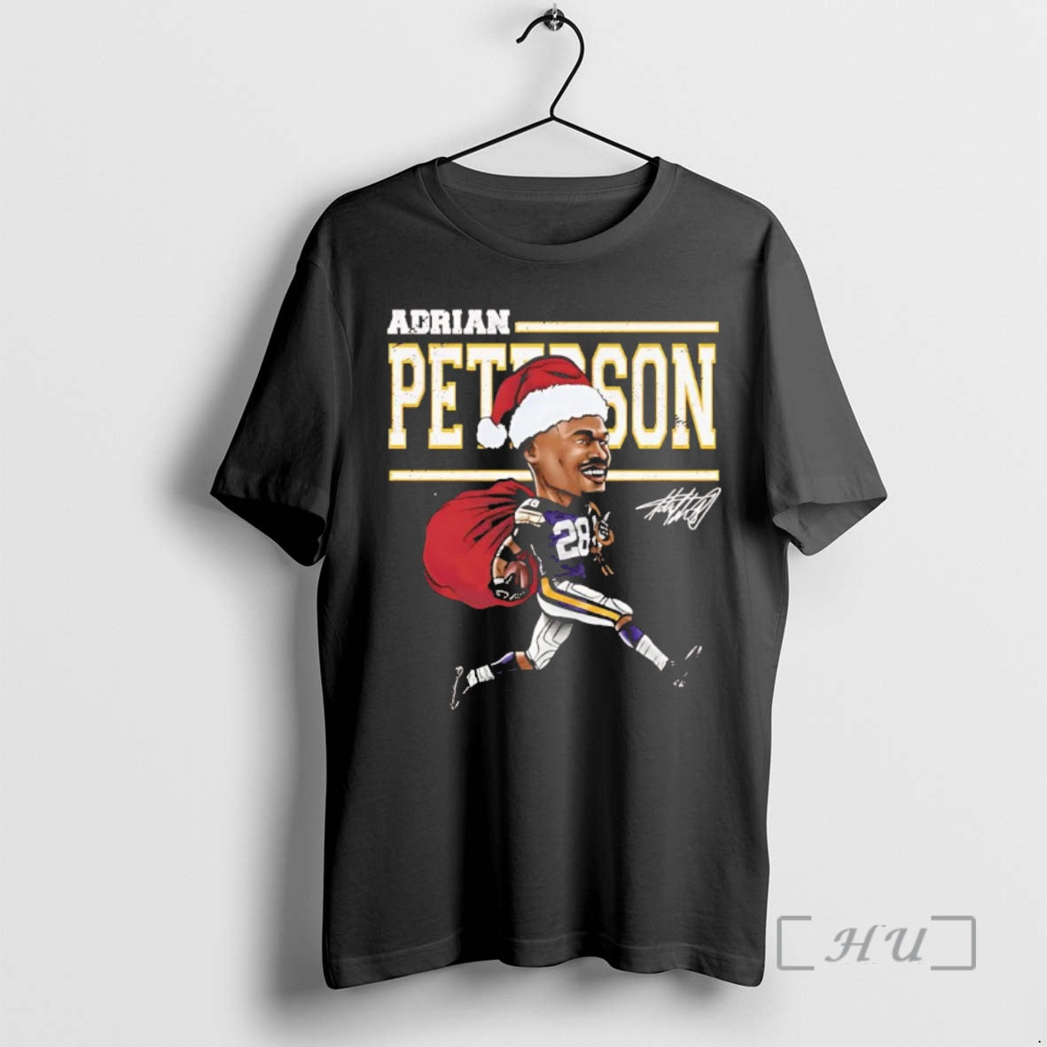 Officials Adrian Peterson Santa Cartoon Minnesota Vikings Chriast