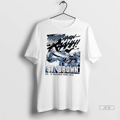 Officials Amon Ra St Brown Detroit Kamehameha T Shirts Shirt Trendy