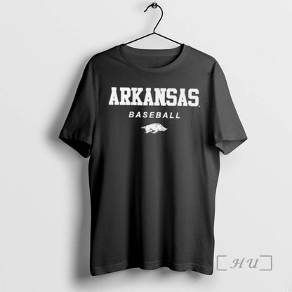 Arkansas Razorbacks Baseball Wordmark Logo Hoodie Premium Apparel