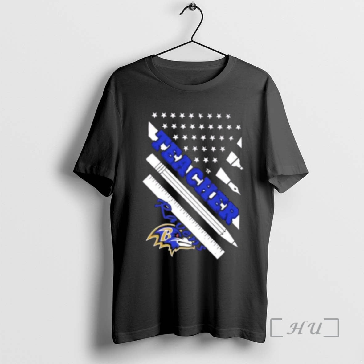 Officials Baltimore Ravens Football X Teacher American Flag