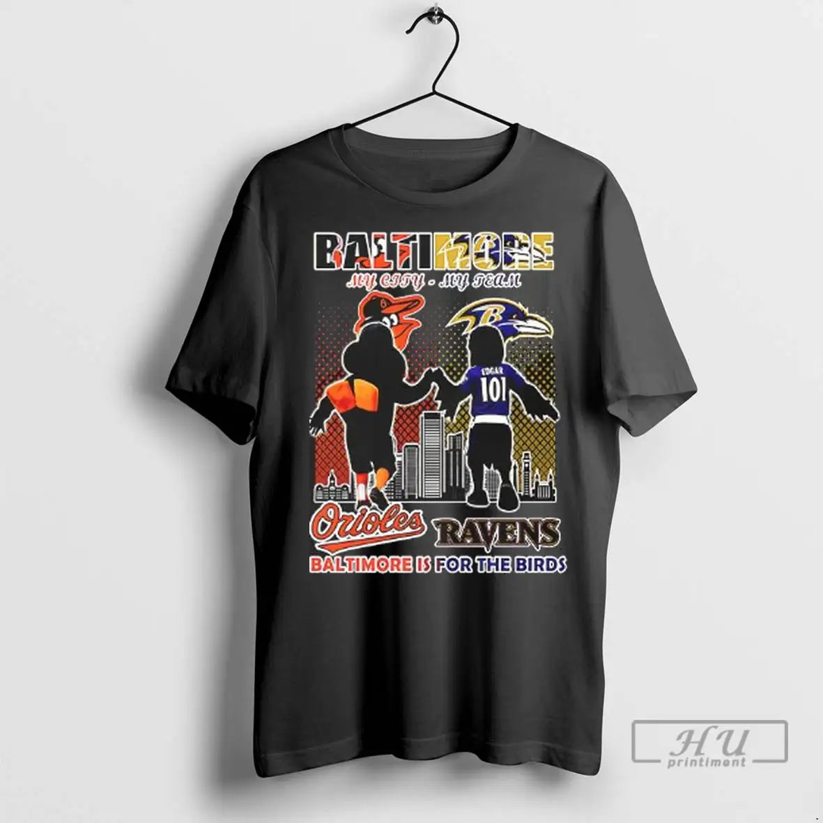 Officials Baltimore My City My Team Baltimore Is Birds Mascot T