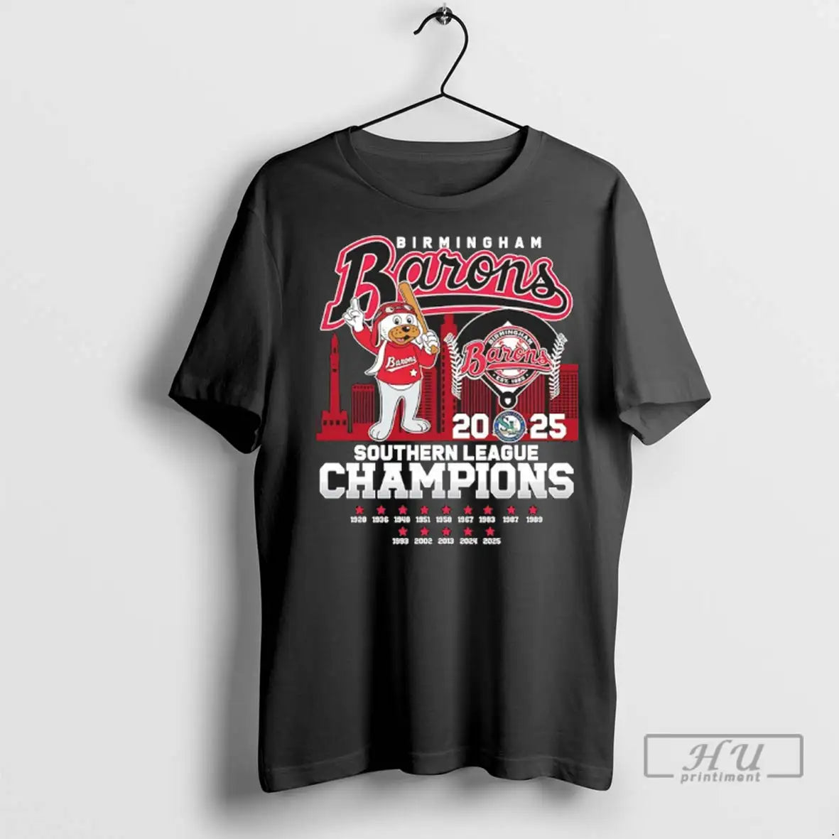 Officials Birmingham Barons 2025 Southern League 14X Champions Mascot