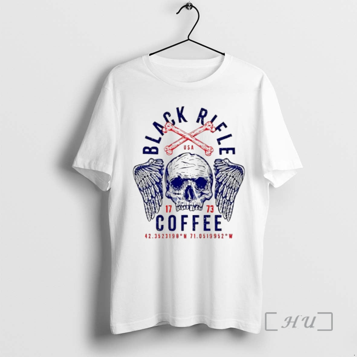 Officials Black Rifle Coffee Company 1773 Usa Skull Wings Tee Stylish