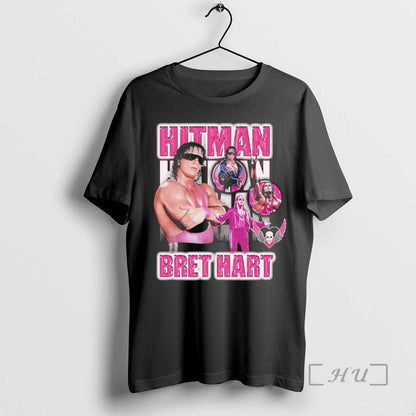 Officials Bret Hart Hitman TShirt Retro Design