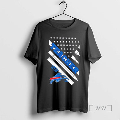Officials Buffalo Bills Football X Teacher American Flag Sweatshirt