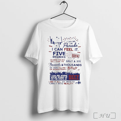 Officials Buffalo Bills I Can See Parade I Can Feel It Five Degrees