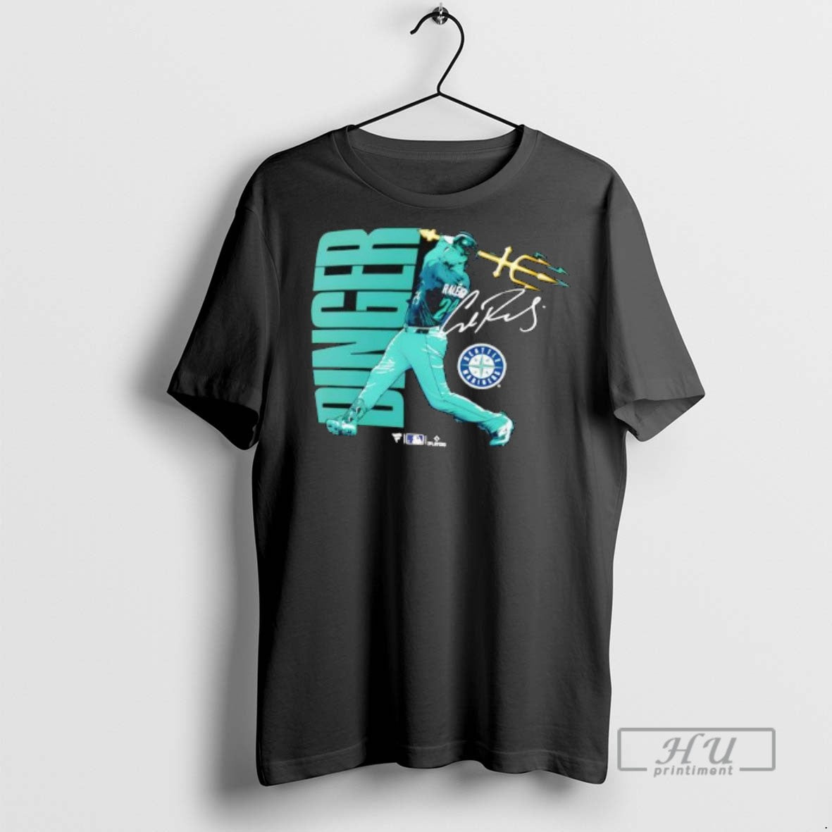 Officials Cal Raleigh Seattle Mariners Trident Swing Signature T