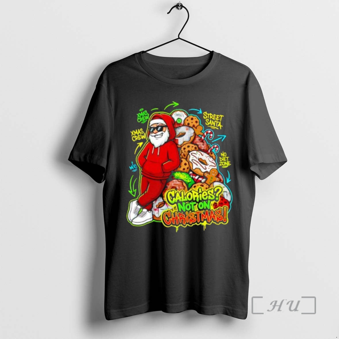 Officials Calories Not Urban Streetwear Santa Hoodie Stylish Outfit