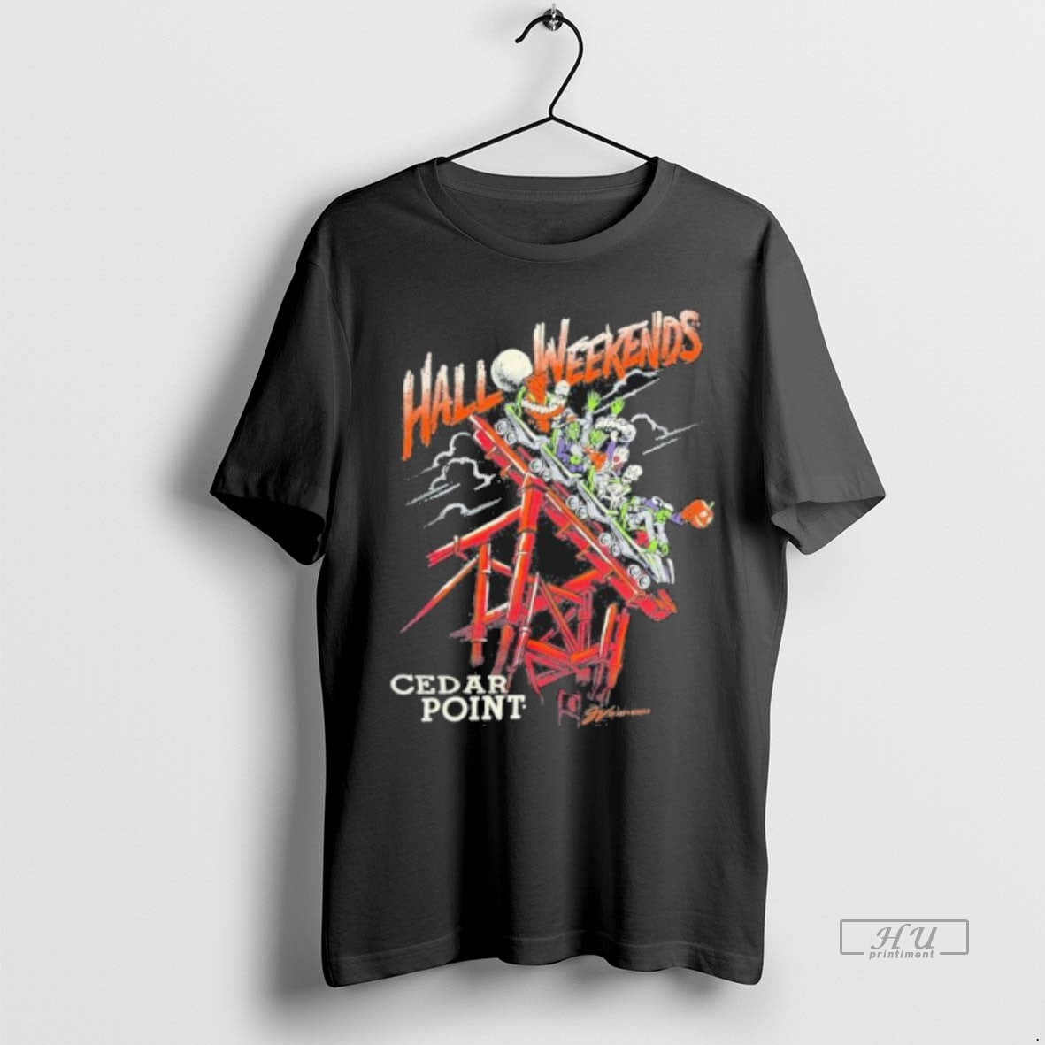 Officials Cedar Point Sirens Halloweekends Coaster Tee Vintage Design