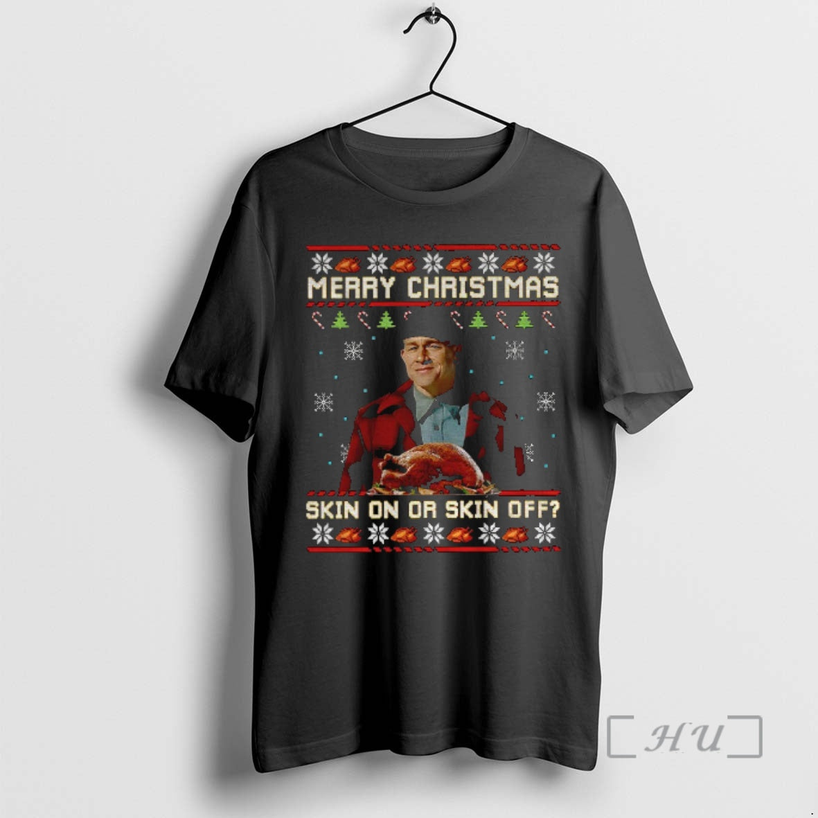 Officials Charlie Hunnam Ed Gein Merry Skin Or Skin Off Premium T