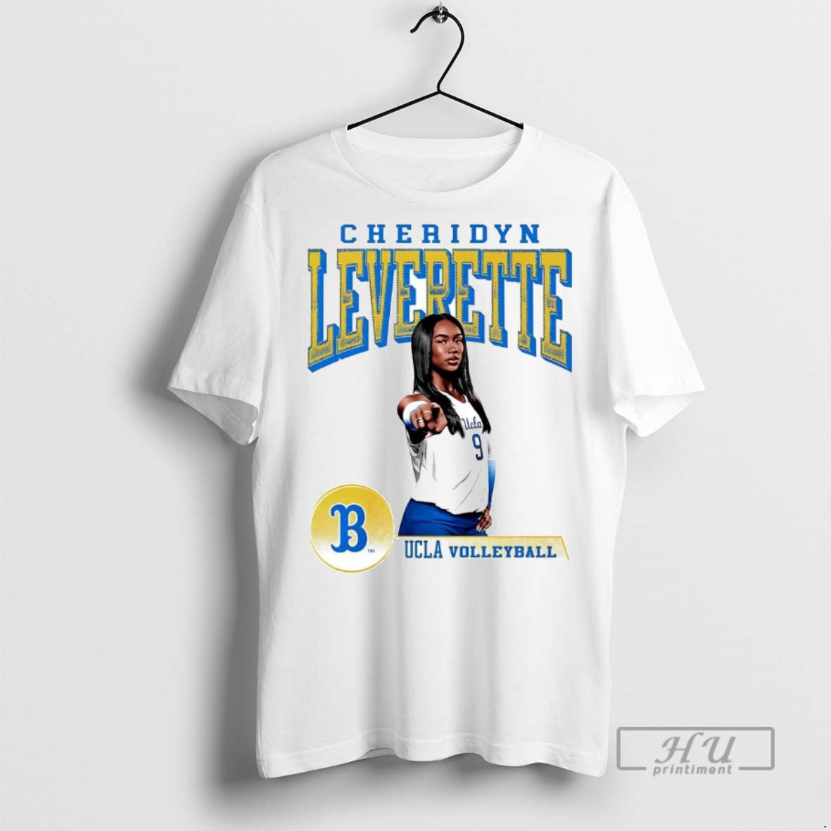 Officials Cheridyn Leverette Cartoon Portrait Ucla Volleyball T