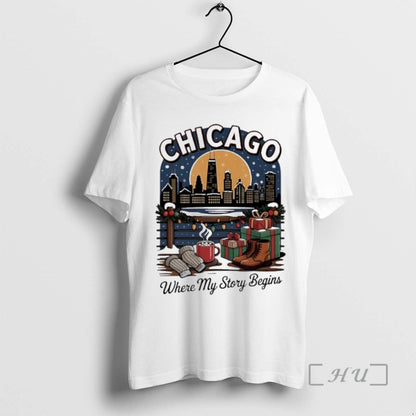 Officials Chicago Where My Story Begins Happy Tee Vintage Fashion