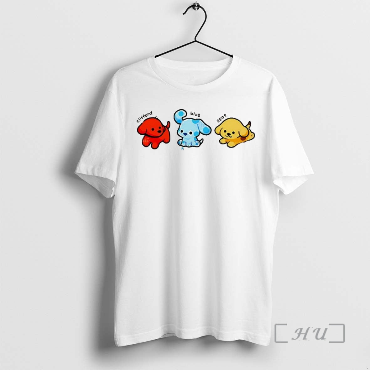 Officials Clifford Blue Spot Cartoon Dogs TShirt Premium Apparel