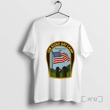 Officials Cub Scout Day Camp Middle Tenn Council 1981 American Flag