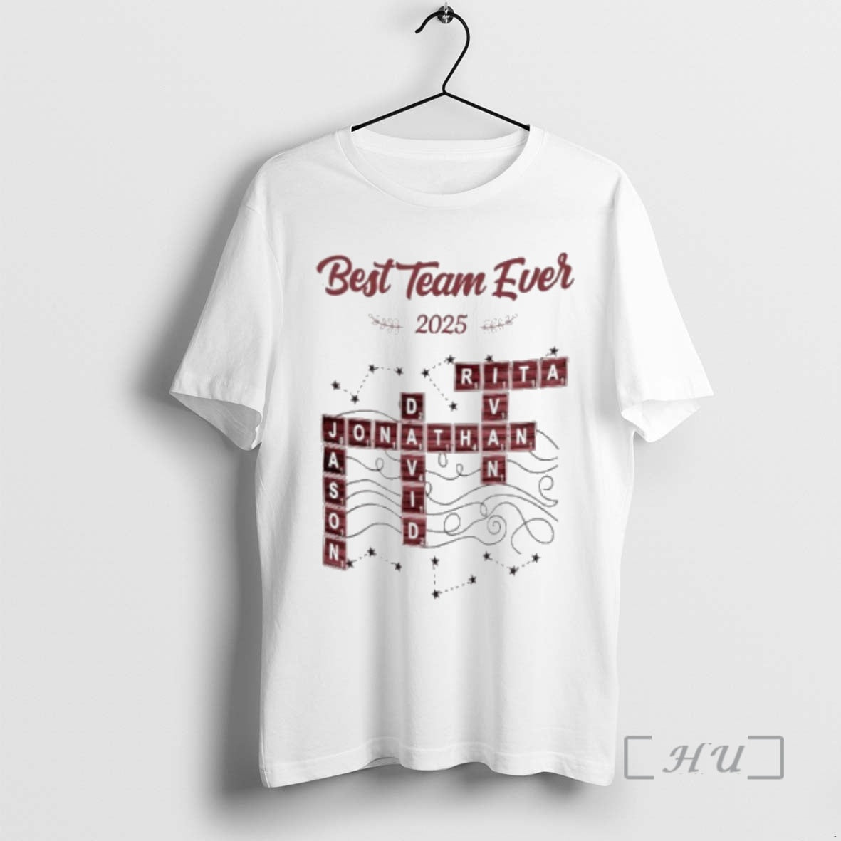 Officials Custom Best Team Ever Scrabble Hoodie Retro Collection