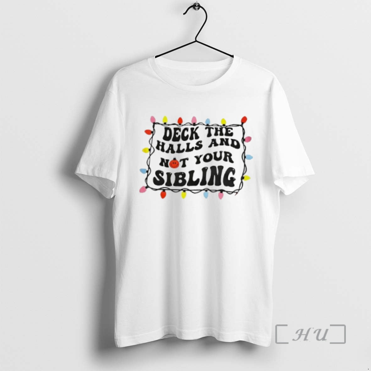 Officials Deck Halls And Not Your Sibling Light Tee Retro Apparel