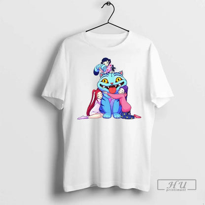 Officials Derpy Tiger And Bird Demon Hunter Kpop Demon Hunters TShirt