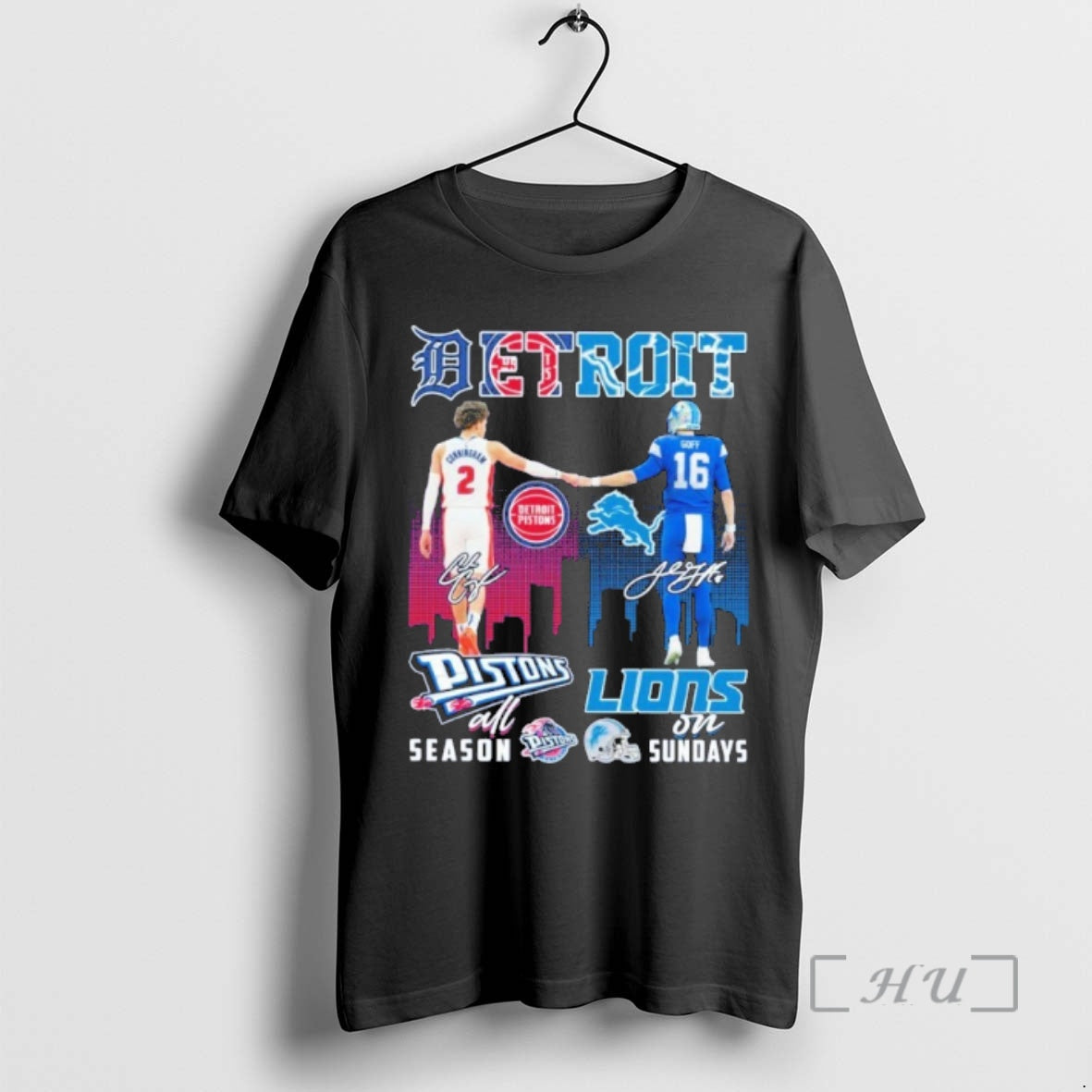 Officials Detroit Pistons All Season Lions Sundays Tee Classic Design
