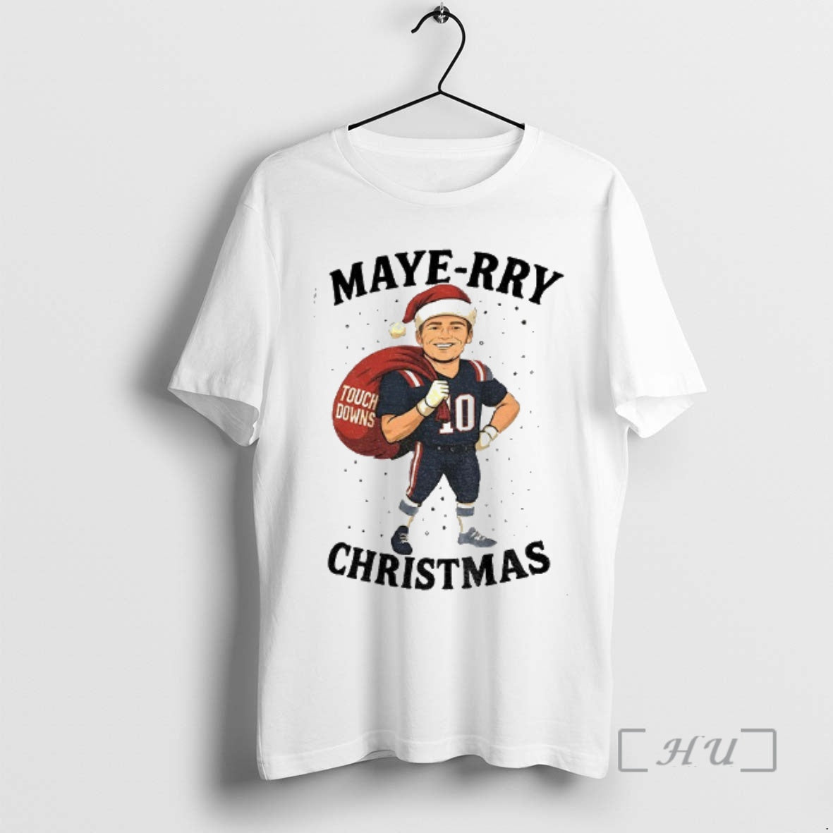 Officials Drake Maye New England Patriots X Santa Claus Touch Downs