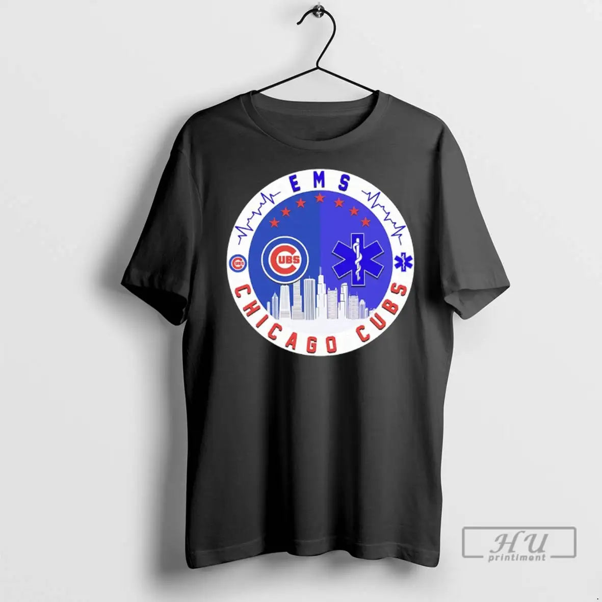 Officials Ems Chicago Cubs City Skyline T Shirts Tee Retro Gift