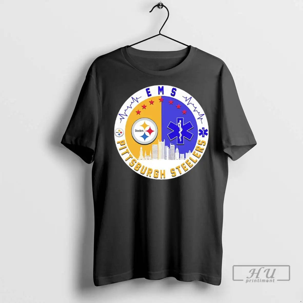 Officials Ems Pittsburgh Steelers City Skyline T Shirts Tee Exclusive
