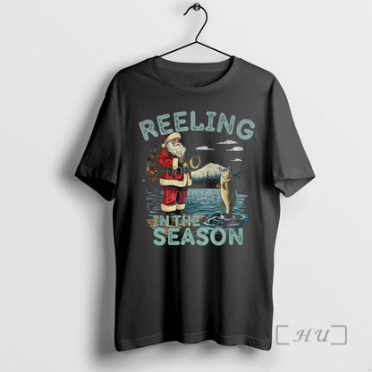 Officials Fishing Santa Claus Reeling Season Merry Long Sleeve